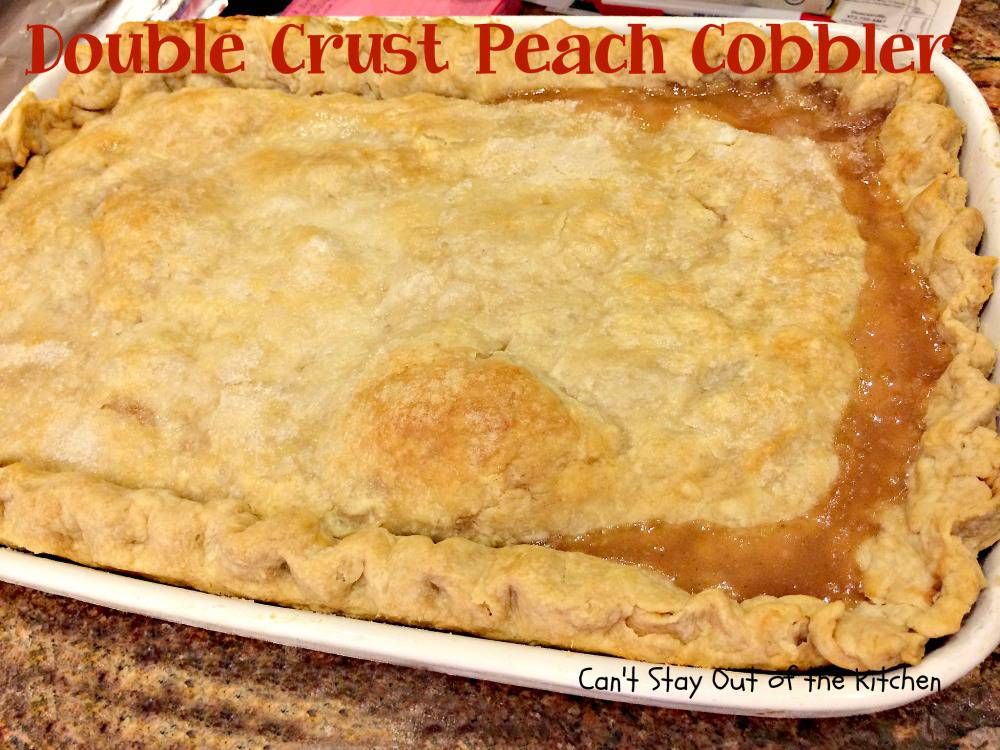 Peach Cobbler With Pie Crust