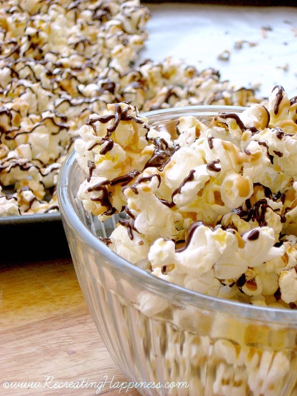 Peanut Butter Amp Chocolate Drizzled Popcorn A Popcorn Indiana Copycat Recipe Recipe Sweet