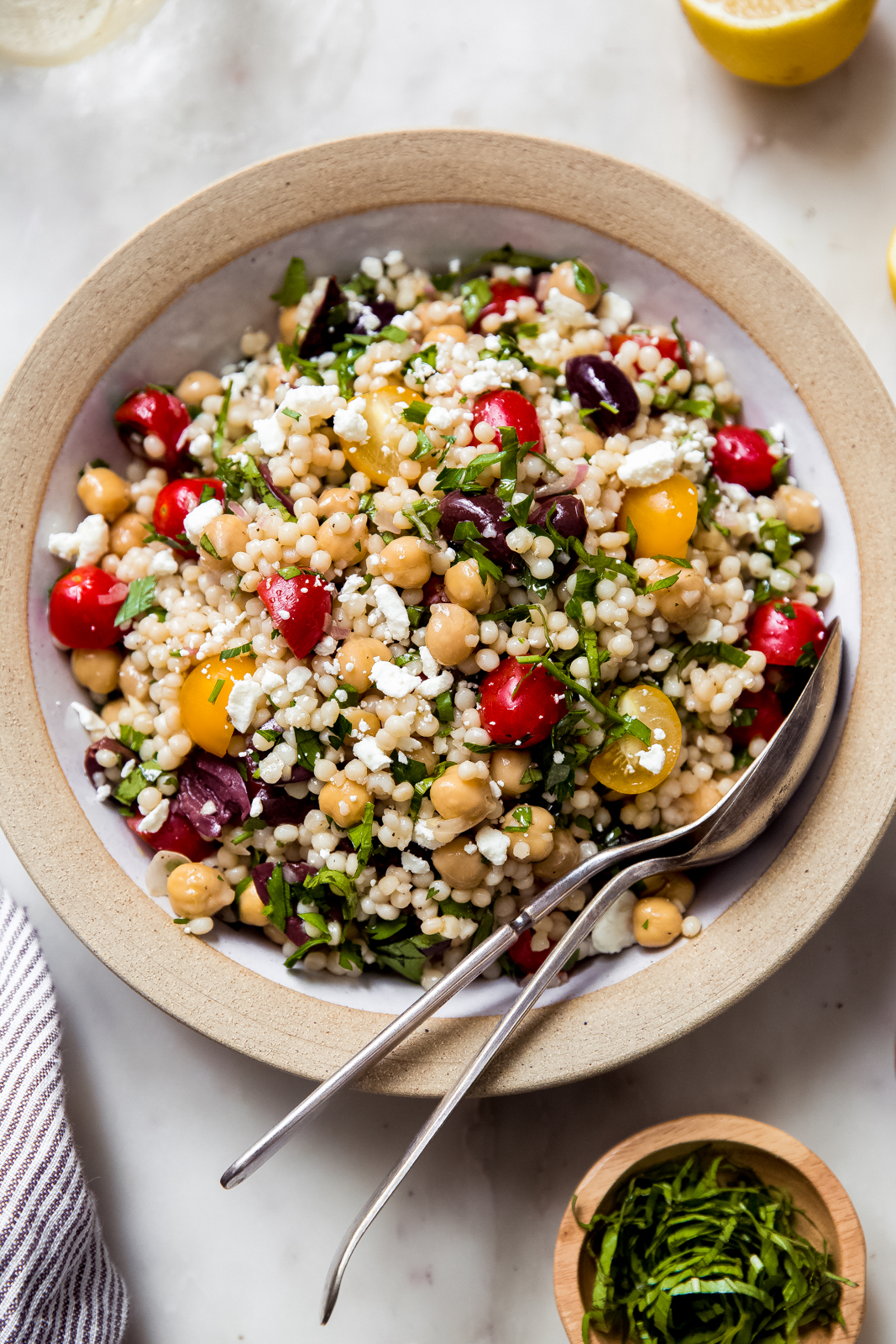 Pearl Couscous Chickpea Salad Recipe Little Spice Jar