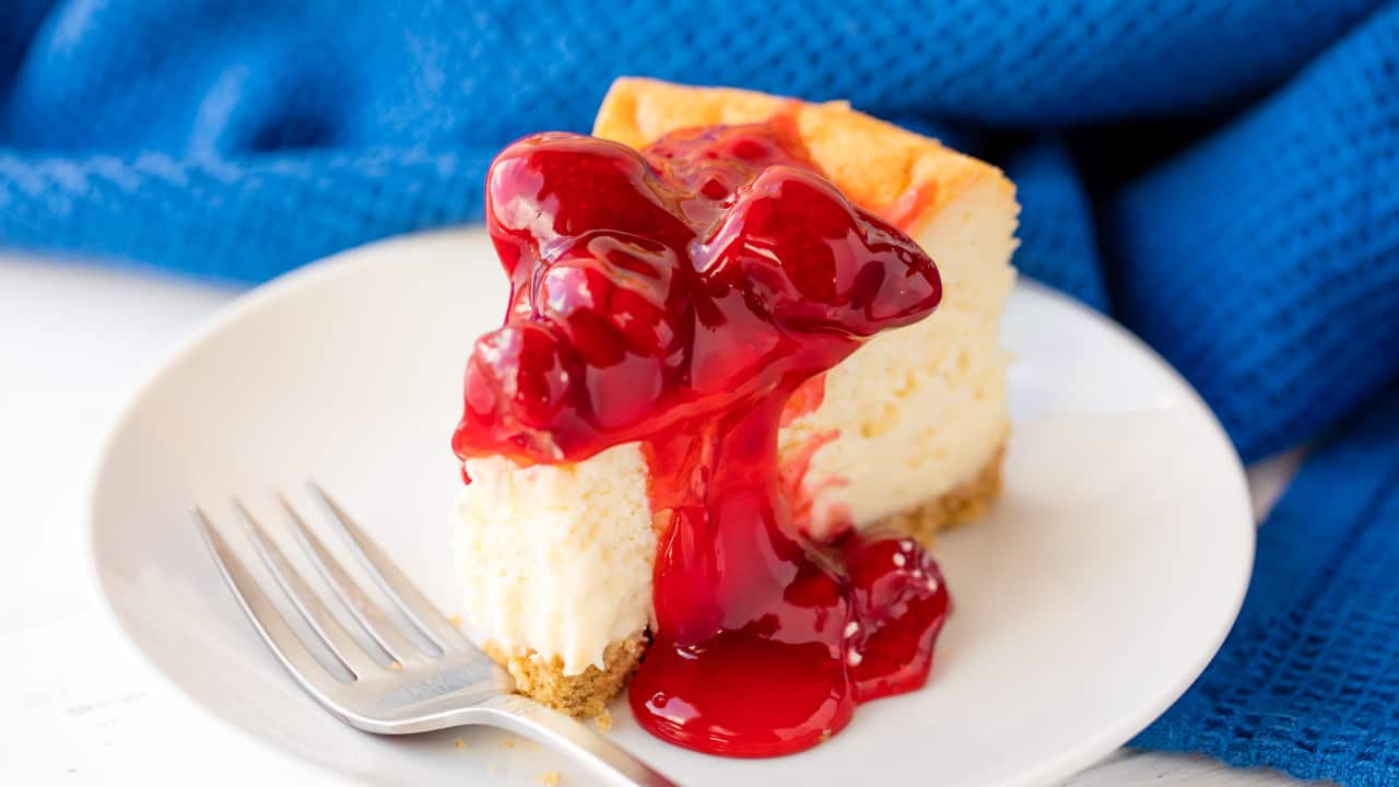 Perfect New York Cheesecake Thick Dense And Ultra Rich This Perfect New York Cheesecake Is