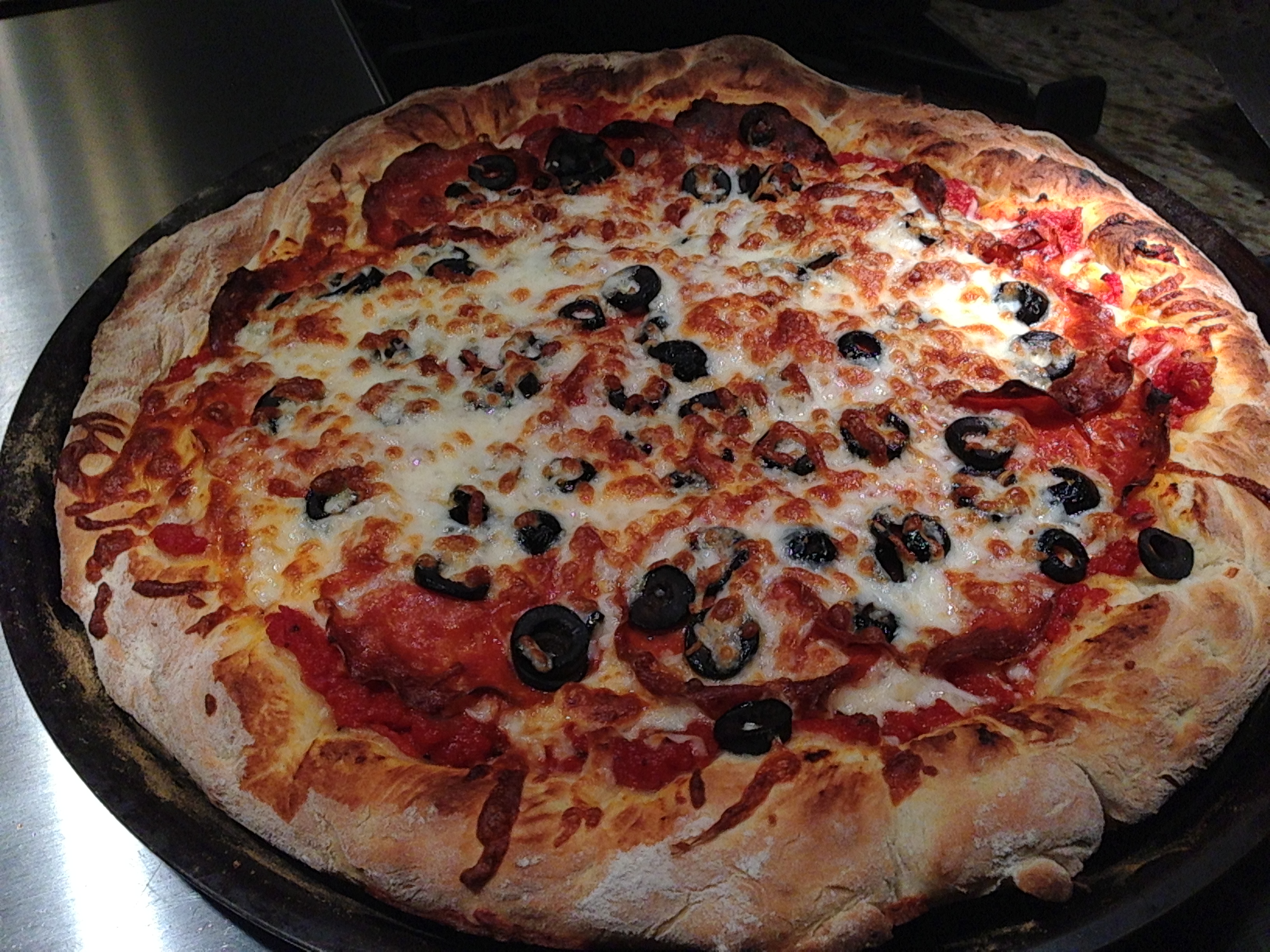 Perfect Pepperoni Pizza With Black Olives A Food Lover S Delight