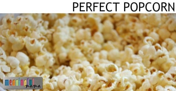 Perfect Popcorn To Butter Ratio