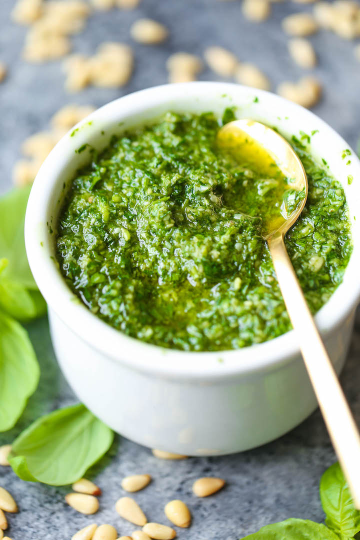 Pesto Without Pine Nuts Recipe Cdkitchen Com