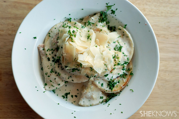 Pierogies With Creamy White Wine Sauce