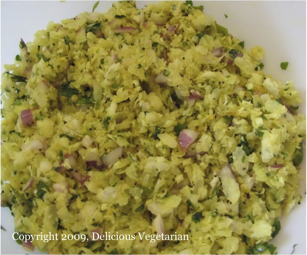 Pohe Is A Simple And Delicious Indian Vegetarian Vegan Dish Made With