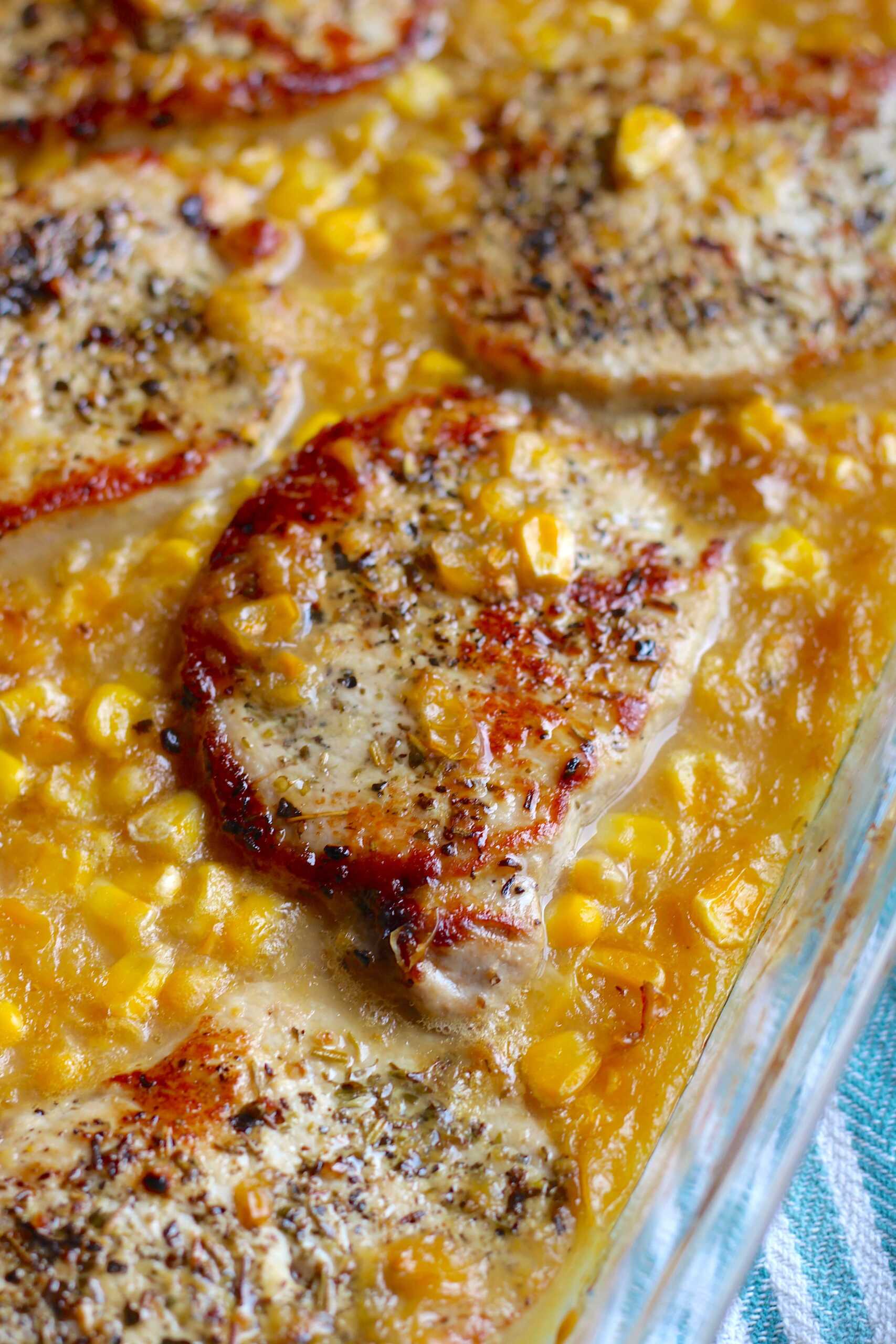 Pork Chops With Corn And Tomatoes