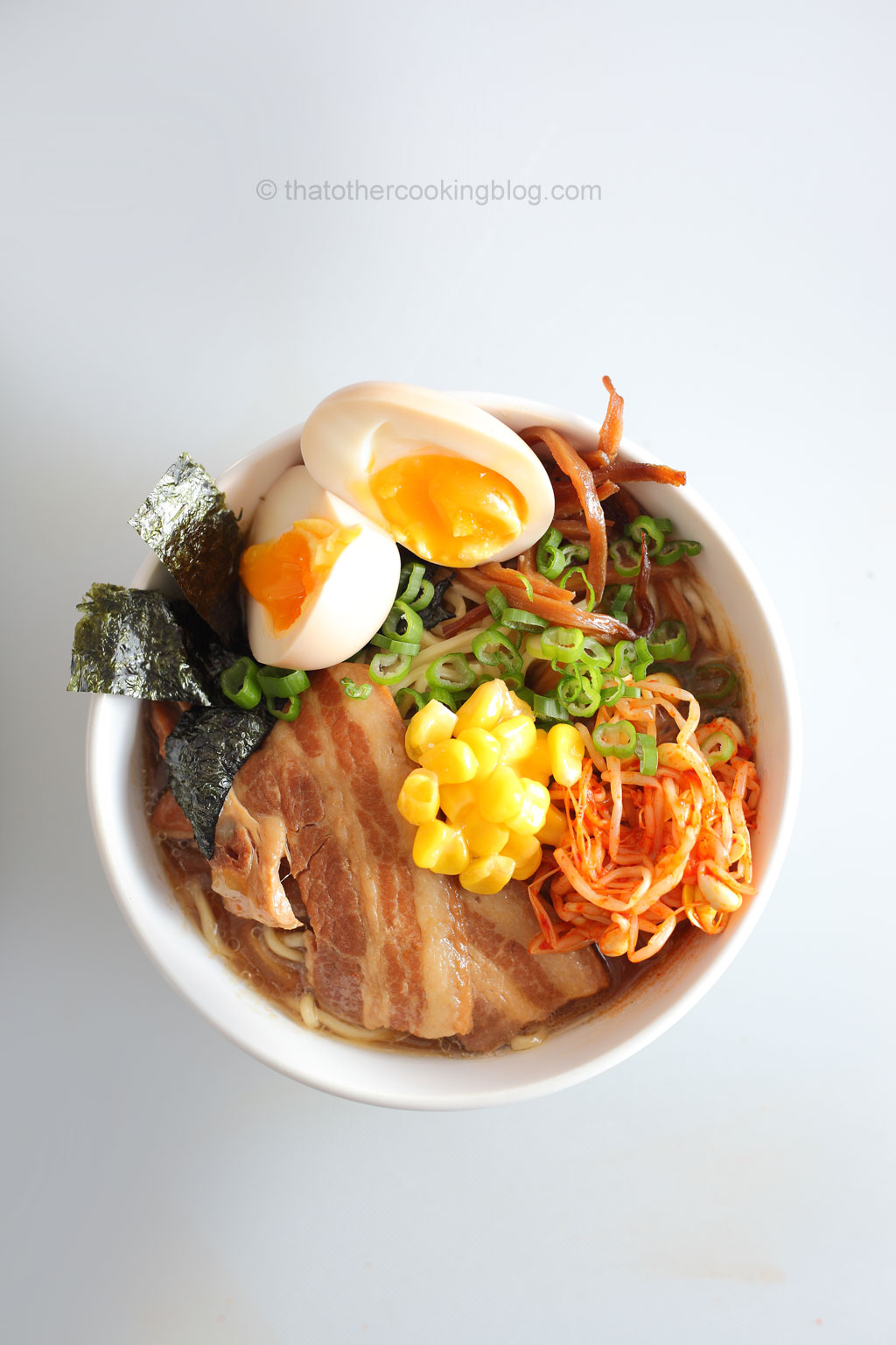 Pork Miso Ramen Noodle Soup Pork Belly Thatothercookingblog