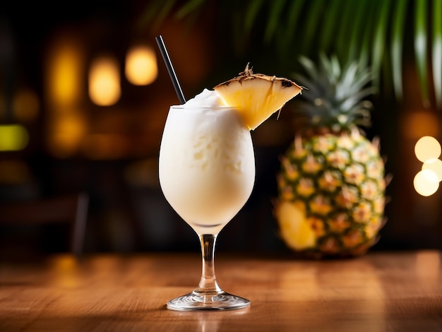 Premium Ai Image A Tropical Delight Cocktail Pina Colada Ai Generation