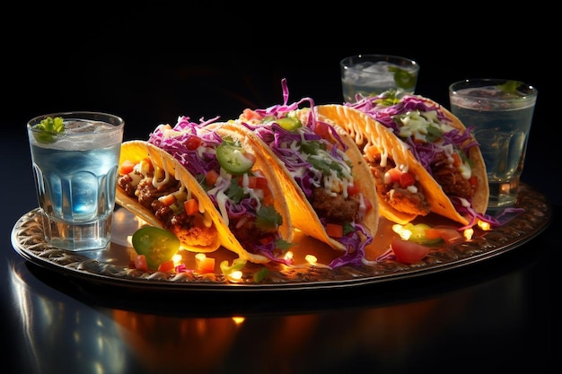 Premium Photo Taco Delight Delighting Taste Buds One Bite Best Taco Photo