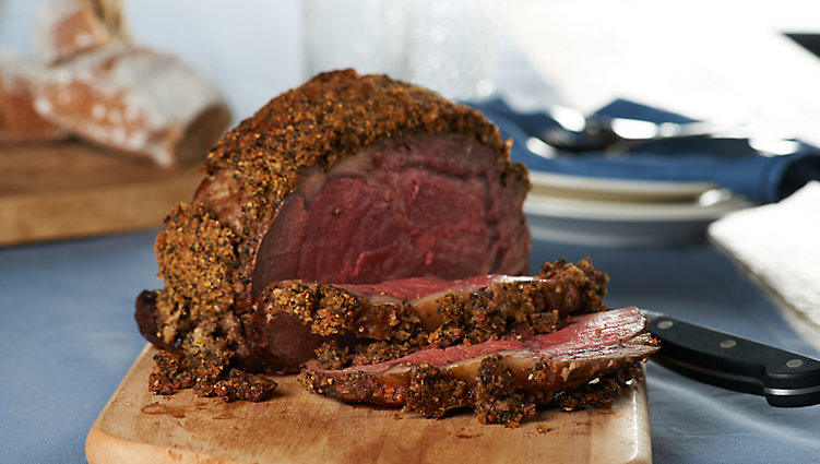 Prime Rib With A Peppercorn Amp Roasted Garlic Crust David Venables Recipes Qvc Recipes