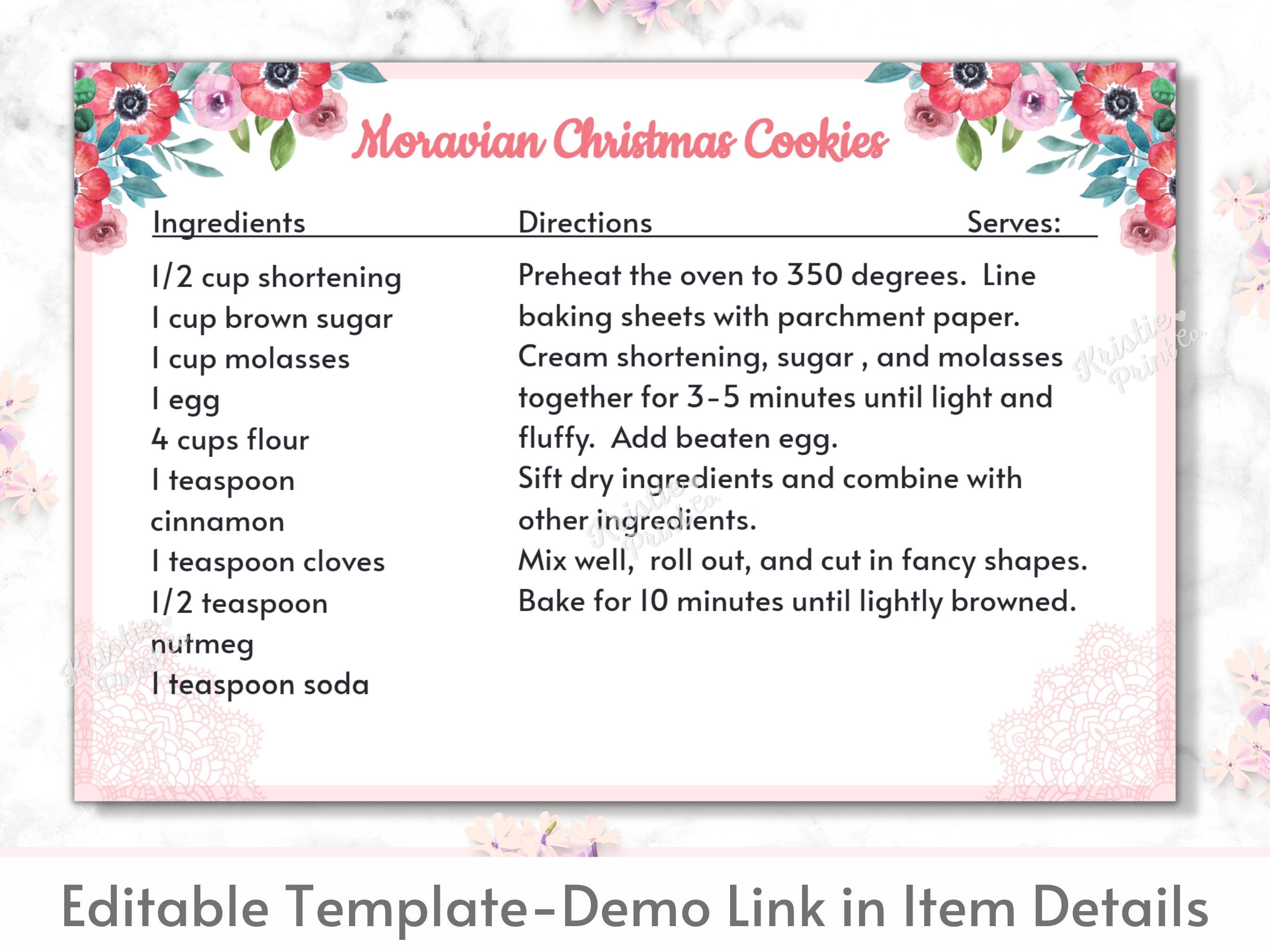 Printable Recipe Card Template In 2023 Recipe Template Printable Printable Recipe Sheets