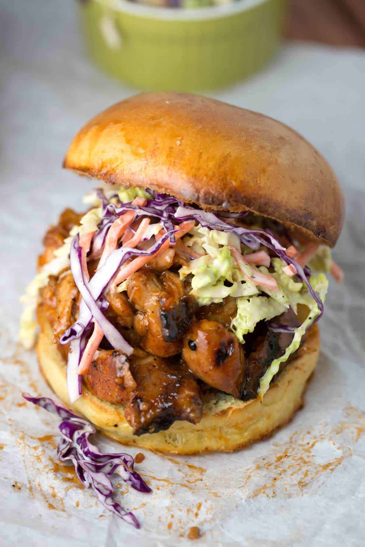 Pulled Chicken Sandwiches With Coleslaw Jessica Gavin