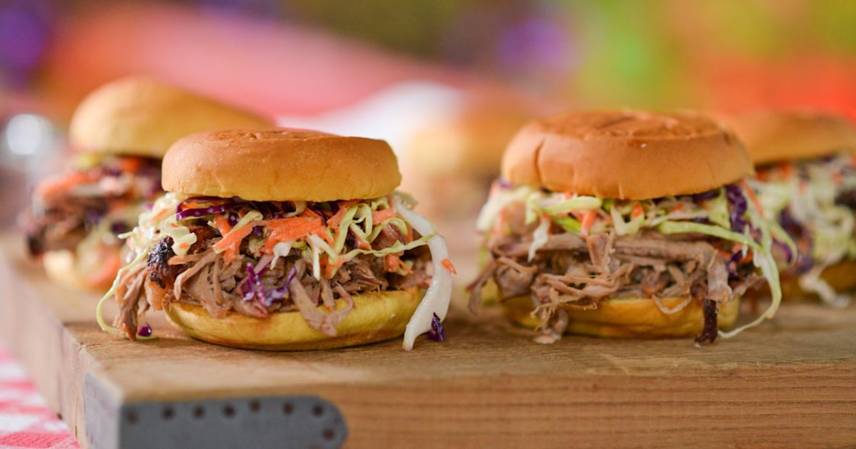 Pulled Pork Sandwich With Bbq Sauce And Coleslaw That Zest Life