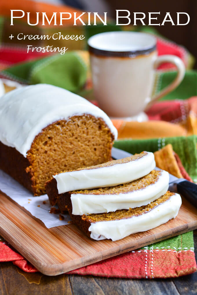 Pumpkin Bread With Cream Cheese Frosting Pumpkin Seed Toffee The