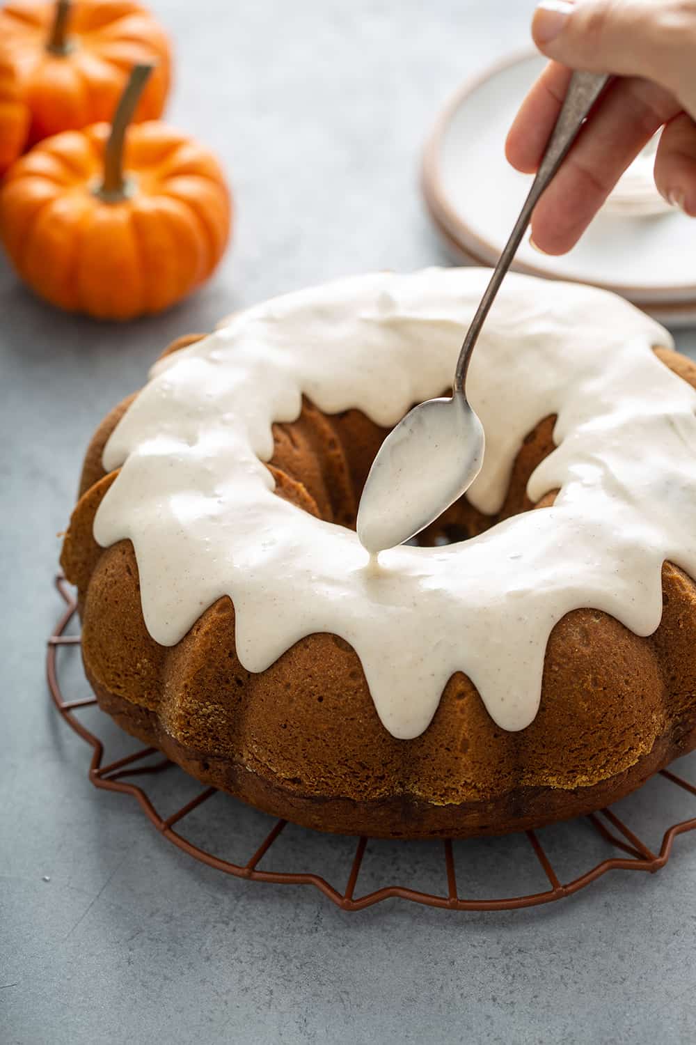 Pumpkin Bundt Cake With Cream Cheese Frosting My Baking Addiction