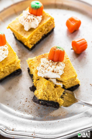 Pumpkin Cheesecake Bars Cook With Manali