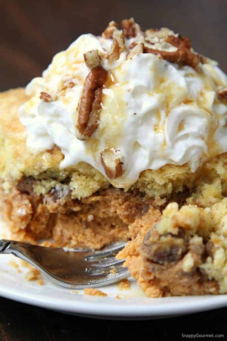 Pumpkin Dump Cake Like Pie Cake Snappy Gourmet