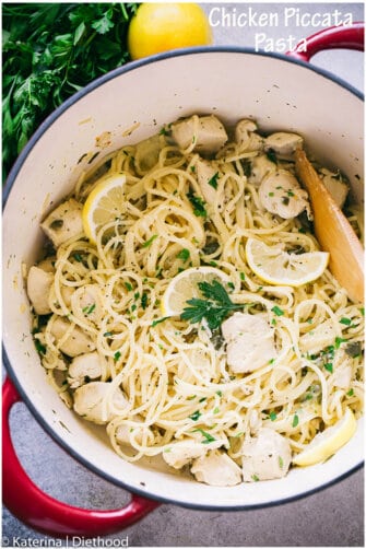 Quick Amp Easy Chicken Piccata Pasta Diethood