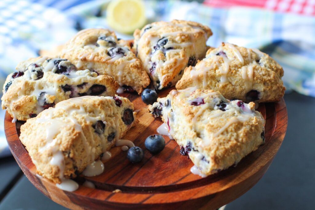 Quick And Easy Bisquick Blueberry Lemon Scones Spoon Me Slender