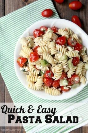 Quick And Easy Pasta Salad Recipe Snappy Gourmet