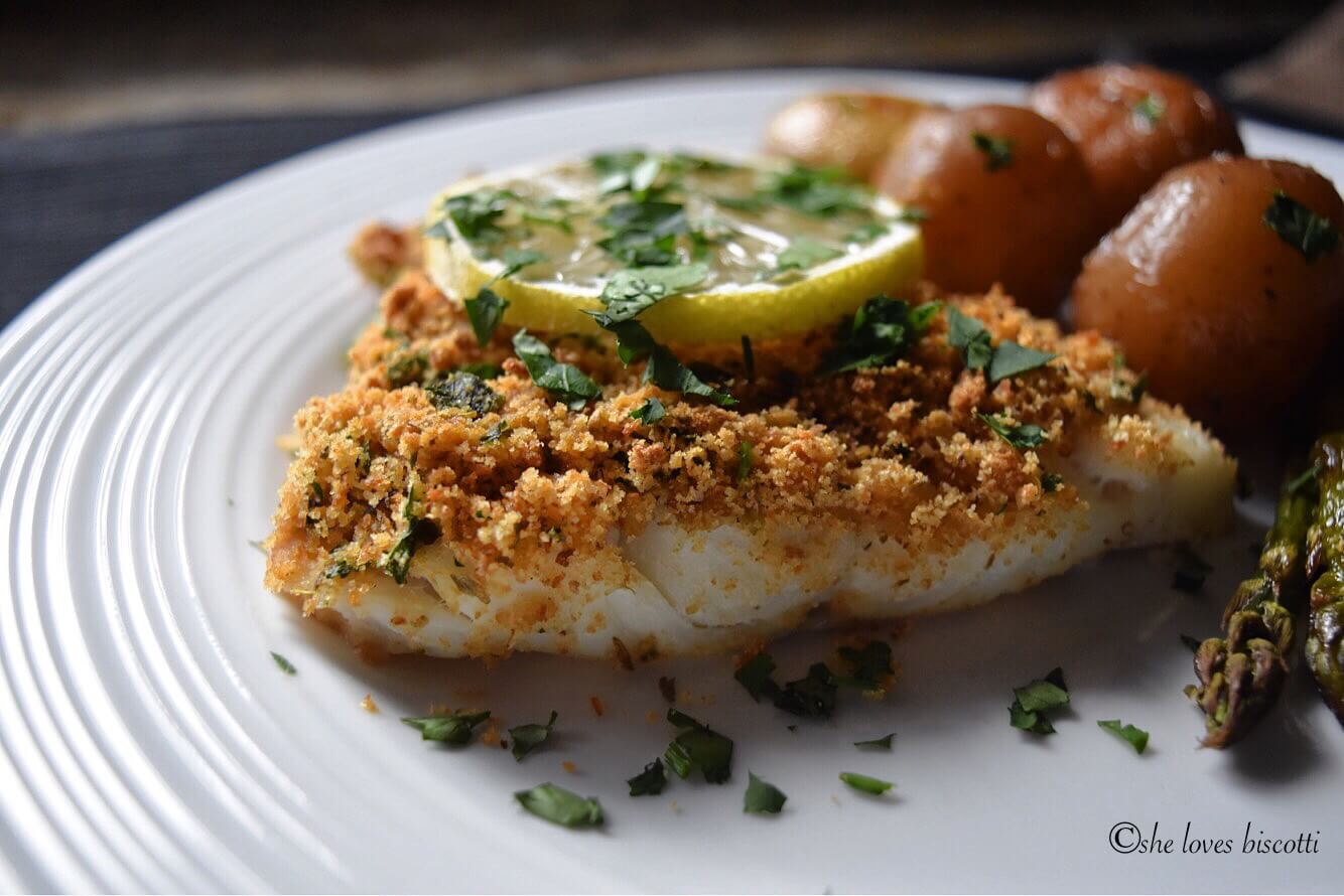 Quick Baked Cod Fish Italian Style She Loves Biscotti