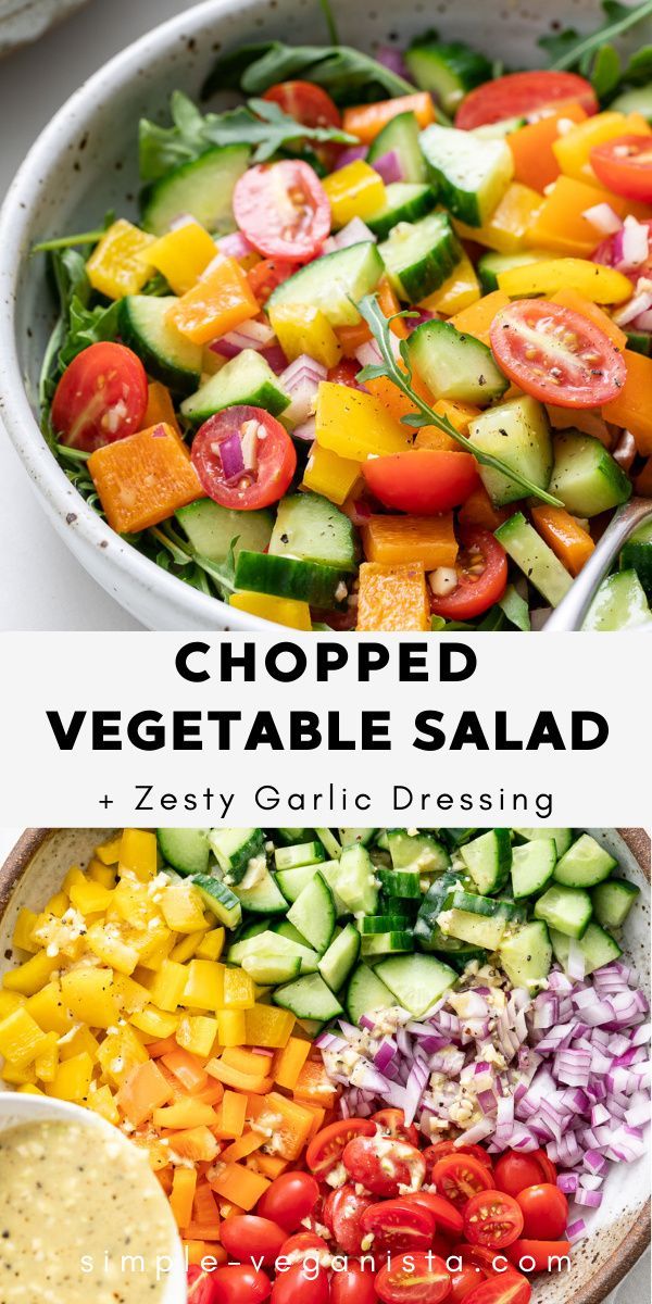 Quick Easy Vegetable Salad W Garlic Lemon Dressing Tsv