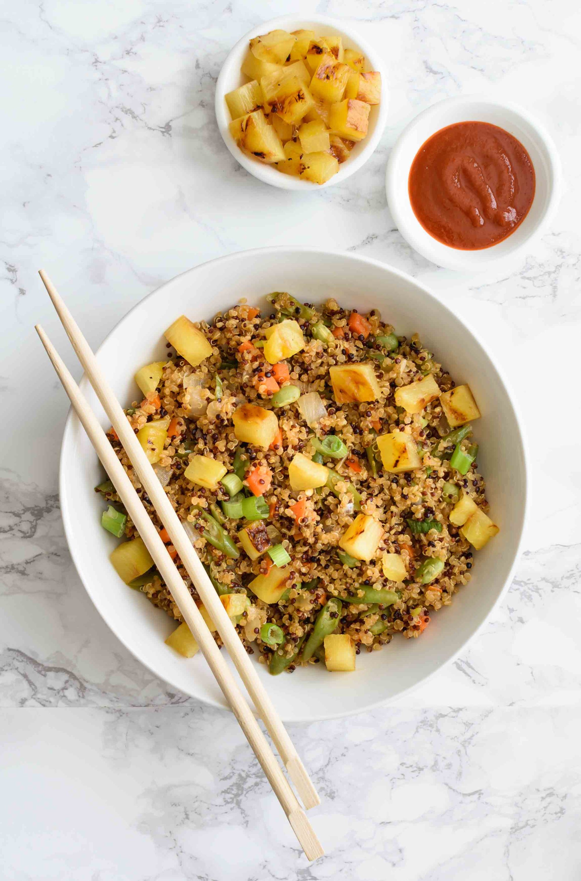 Quinoa Fried Rice With Grilled Pineapple Pepper Delight