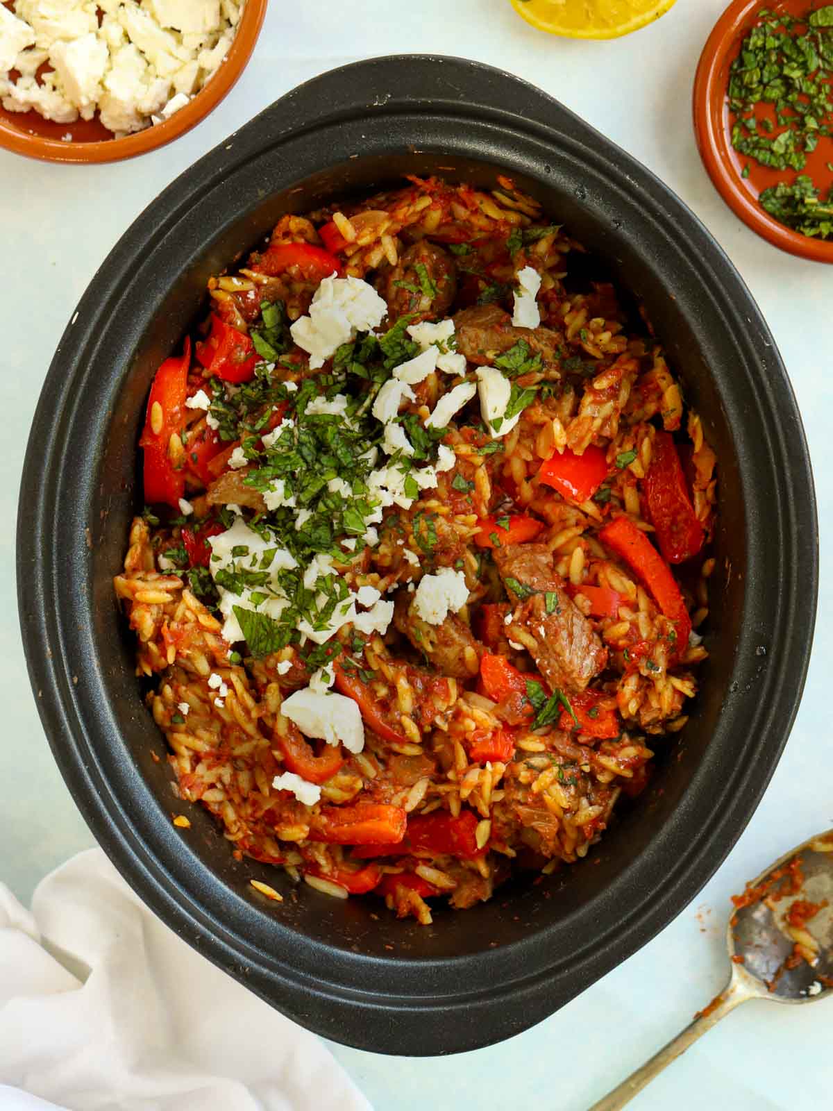 Greek Lamb Orzo Delight: Red Sauce Recipe