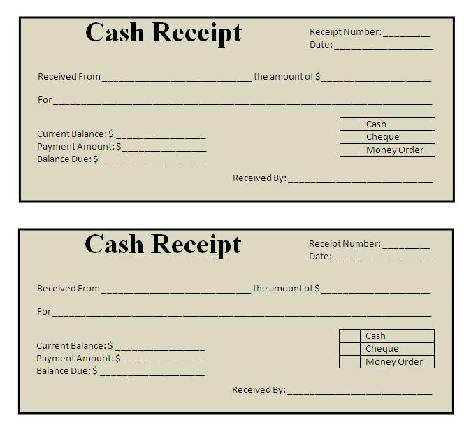 Receipt Templates Free Word Templates