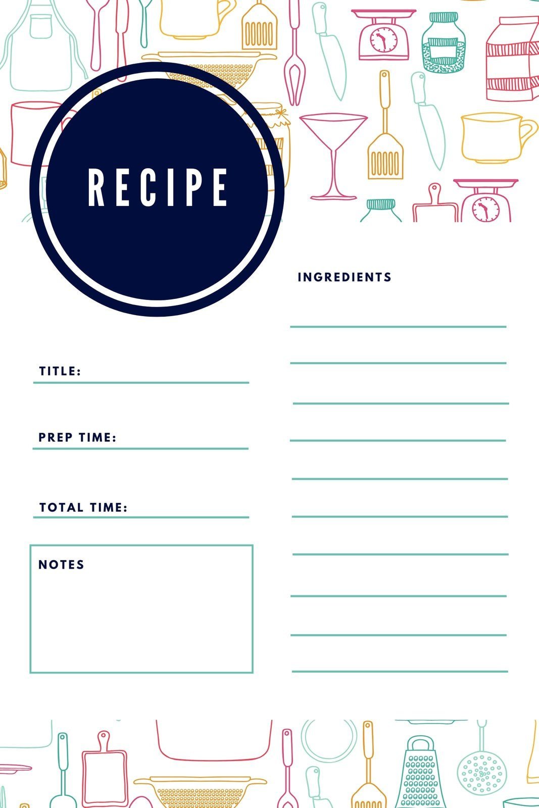 Recipe Card Maker Create Editable Recipe Cards Online Canva