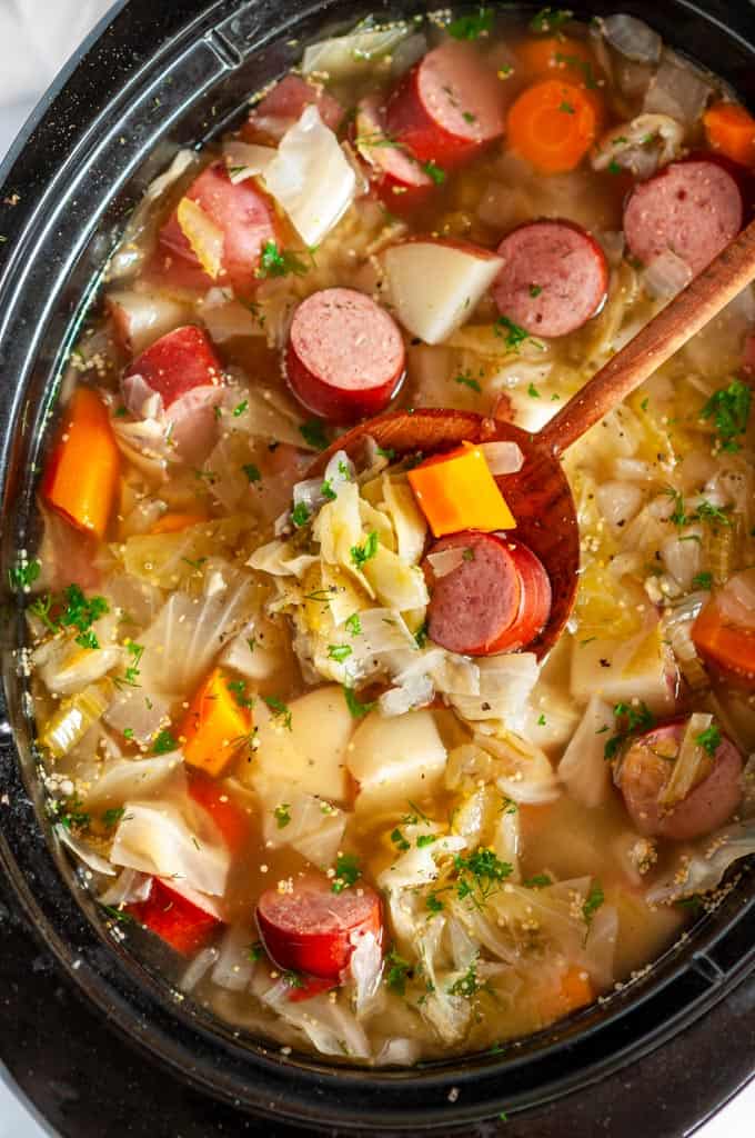 Recipe For Kielbasa And Cabbage In The Crock Pot Dandk Organizer