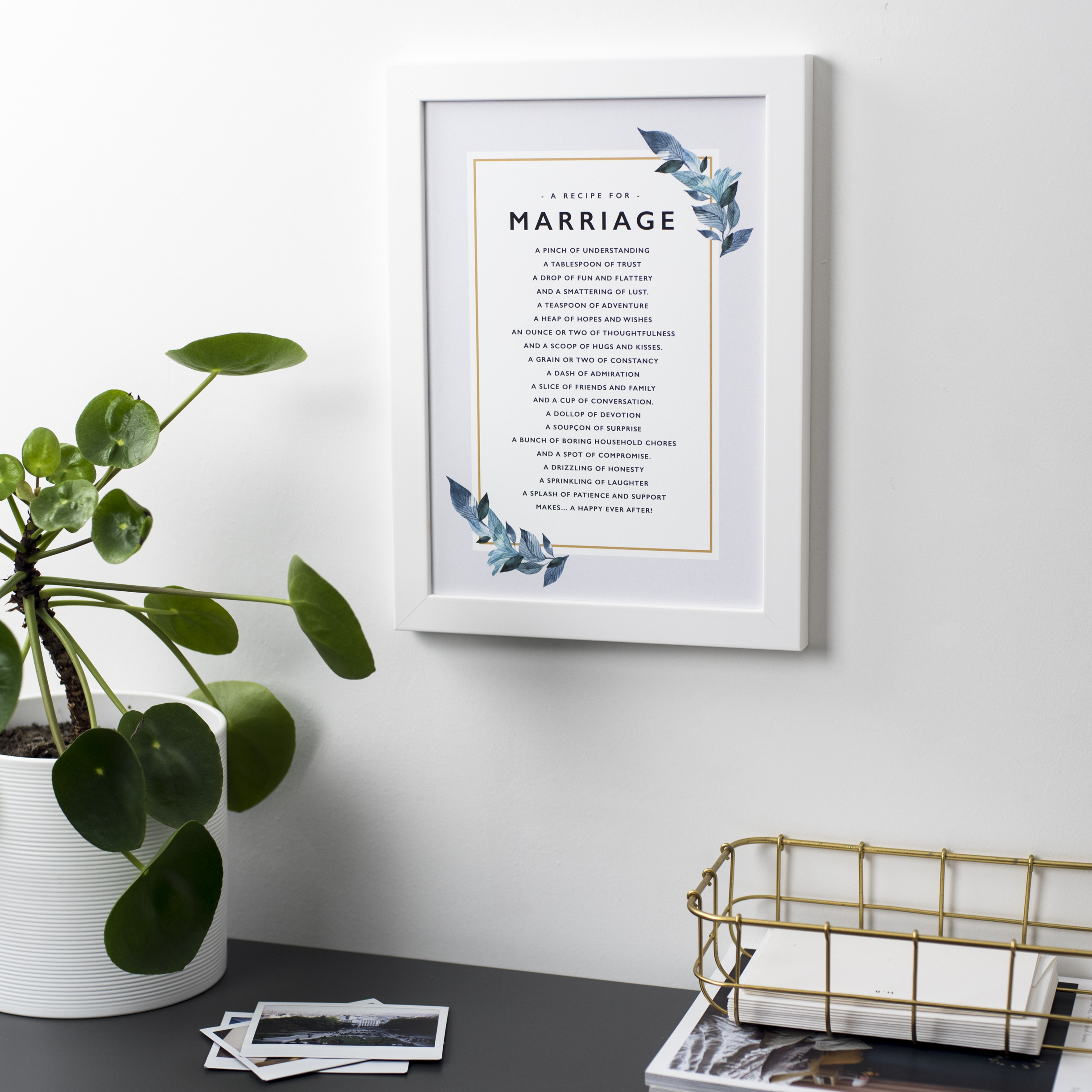 Recipe For Marriage Poem Print By Bespoke Verse Notonthehighstreet