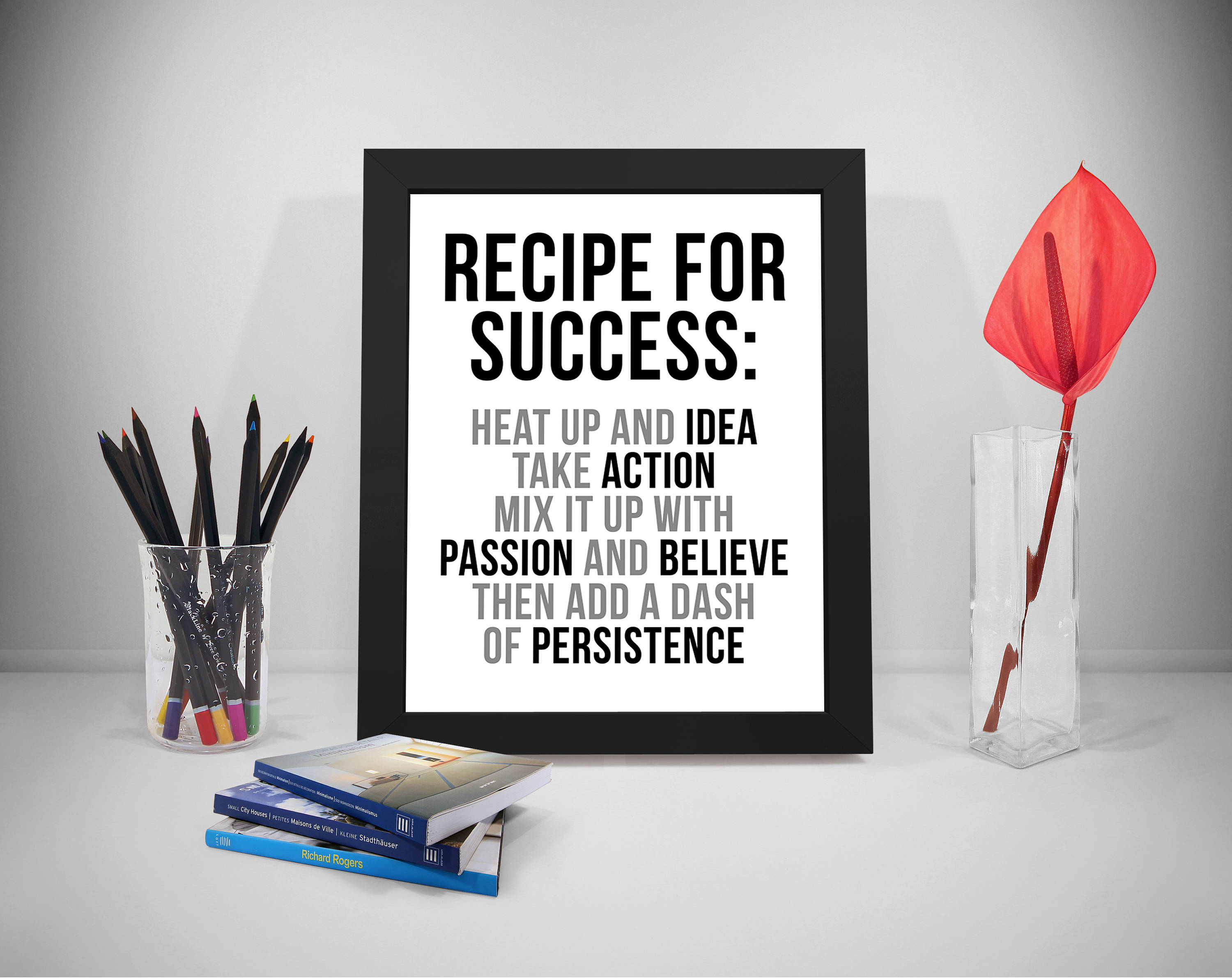 Recipe For Success Success Quote Idea Quote Positive Etsy