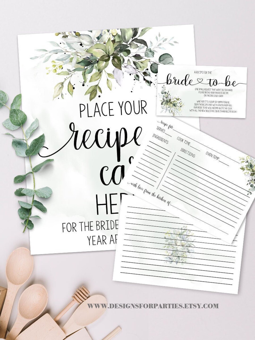 Recipe Request Card Share A Recipe With Bride Please Bring A Etsy