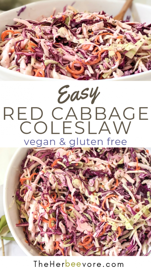 Red Cabbage Coleslaw Recipe Vegan Gluten Free