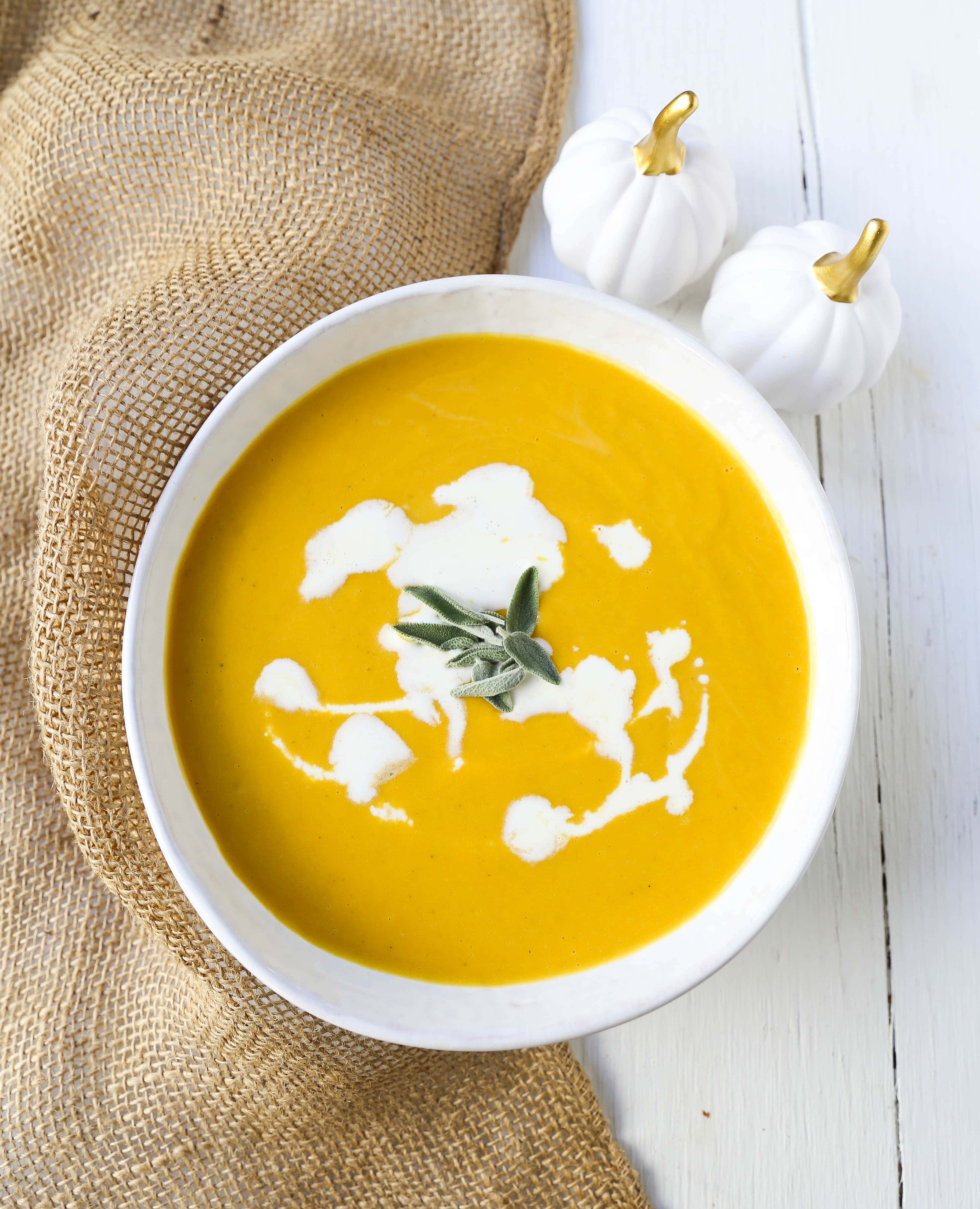 Roasted Butternut Squash Soup 3 Ingredients Sweet As Honey