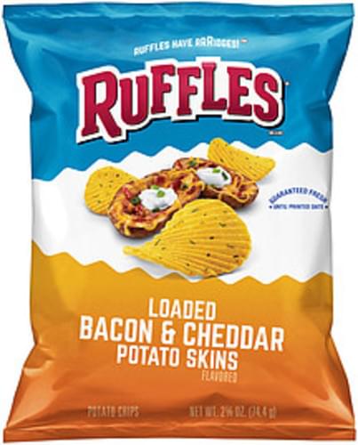 Ruffles Potato Chips Loaded Bacon And Cheddar Potato Skin Flavor