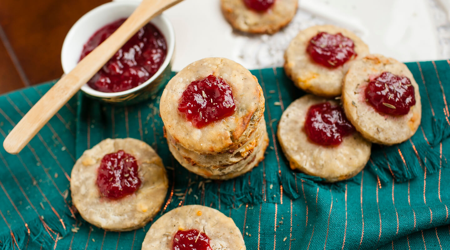 Savory Blue Cheese Shortbread With Cherry Jam With Images Cheese Savory Wisconsin Cheese