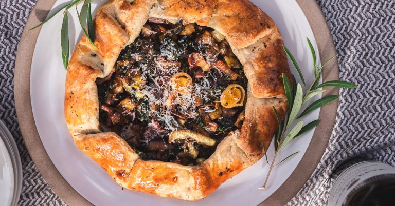 Savory Galette With Leeks And Kale Feasting At Home