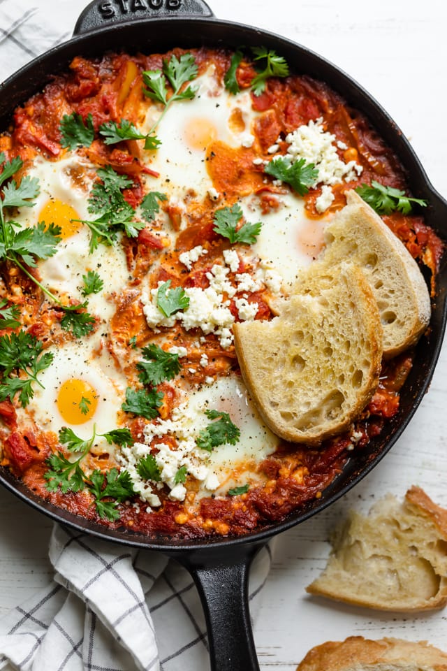 Shakshuka With Feta And Couscous Recipe By Molly Yeh