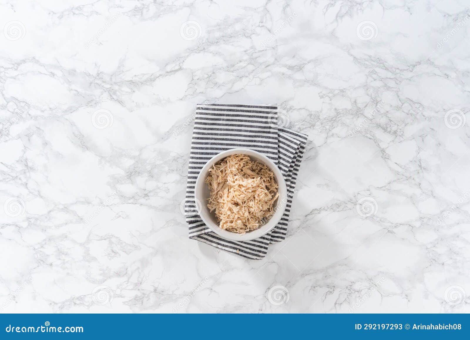 Shredded Chicken In A White Bowl With Text Overlay That Reads 30 Easy