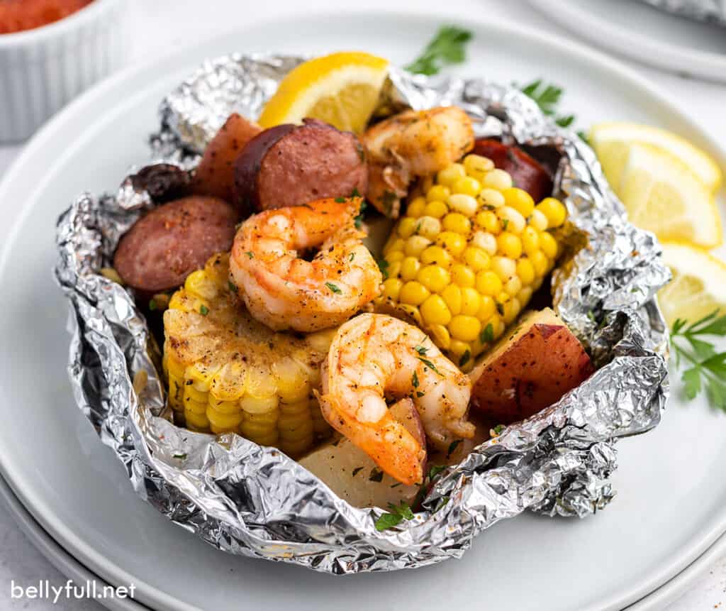 Shrimp Boil Foil Packets Belly Full