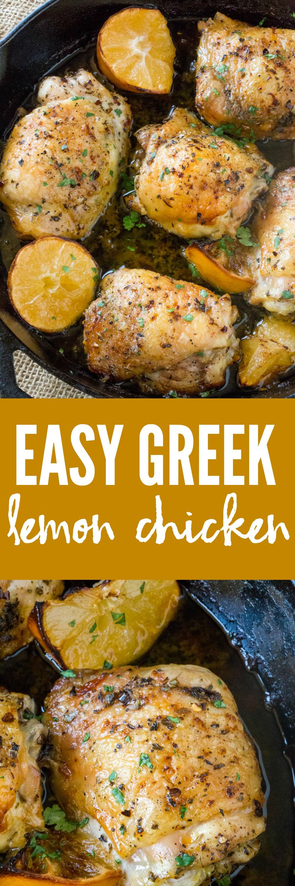 Simple Greek Lemon Chicken Skillet