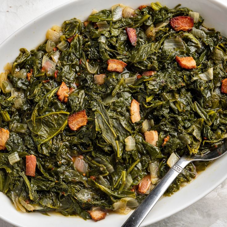 Simple Southern Mustard Greens Recipe With Bacon