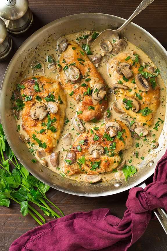 Skillet Chicken With Creamy Mushroom Sauce Cooking Classy