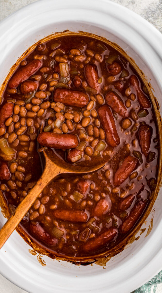 Slow Cooker Baked Beans And Little Smokies The Magical Slow Cooker