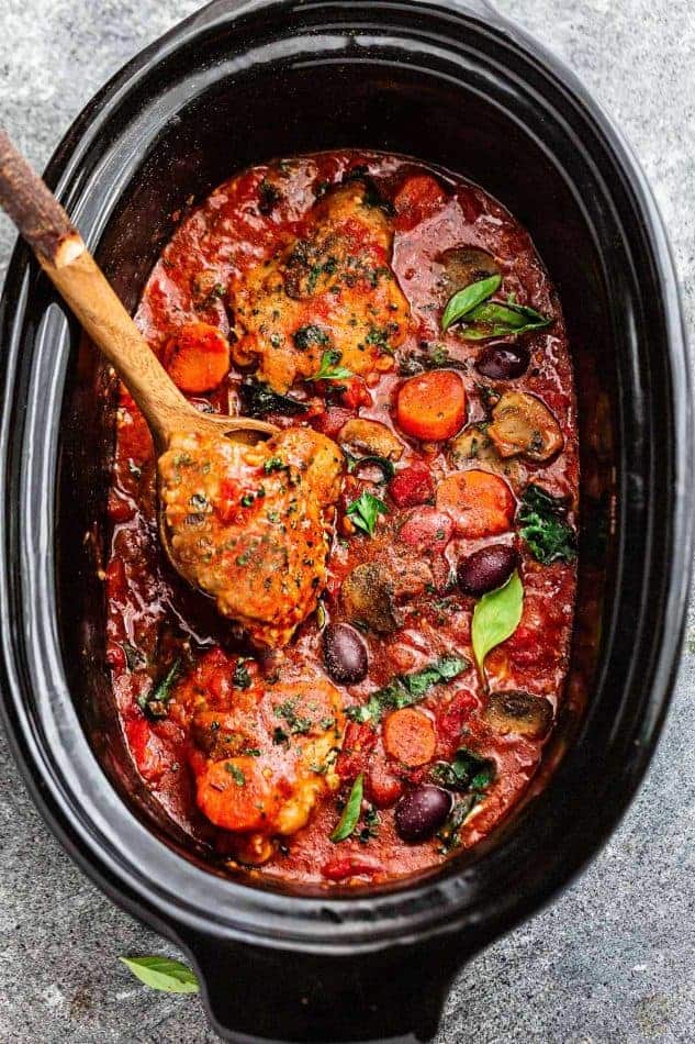 Slow Cooker Chicken Cacciatore Easy Healthy Recipe