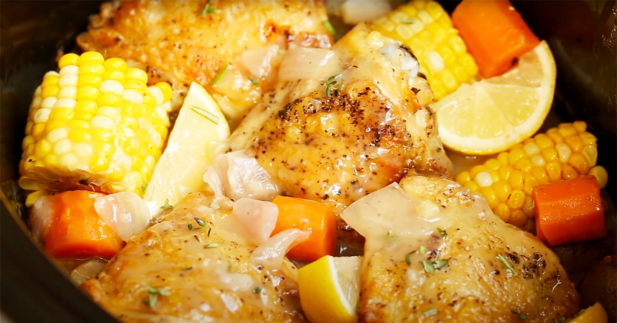 Slow Cooker Chicken Thighs Cook At Home Mom