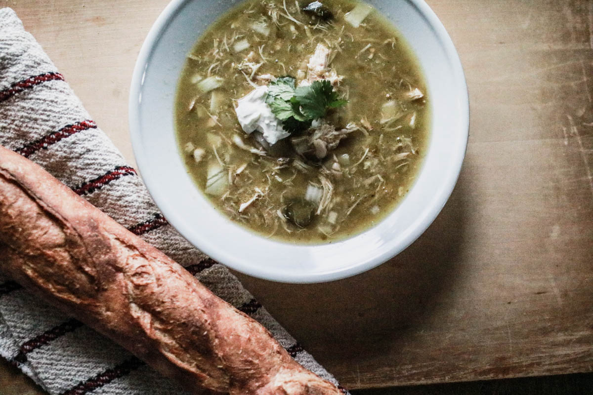 Slow Cooker Green Chili Chicken Tortilla Soup Gets Dinner Done In No Time