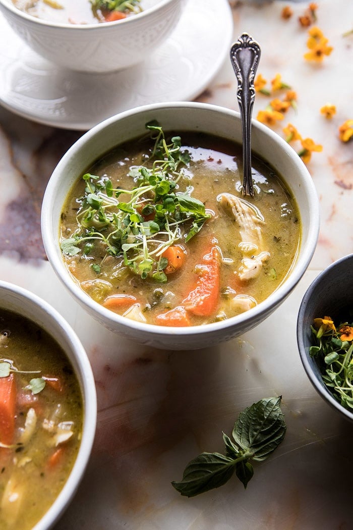 Slow Cooker Hearty Chicken Soup Half Baked Harvest